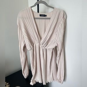 Maternity Plisse plunge blouse